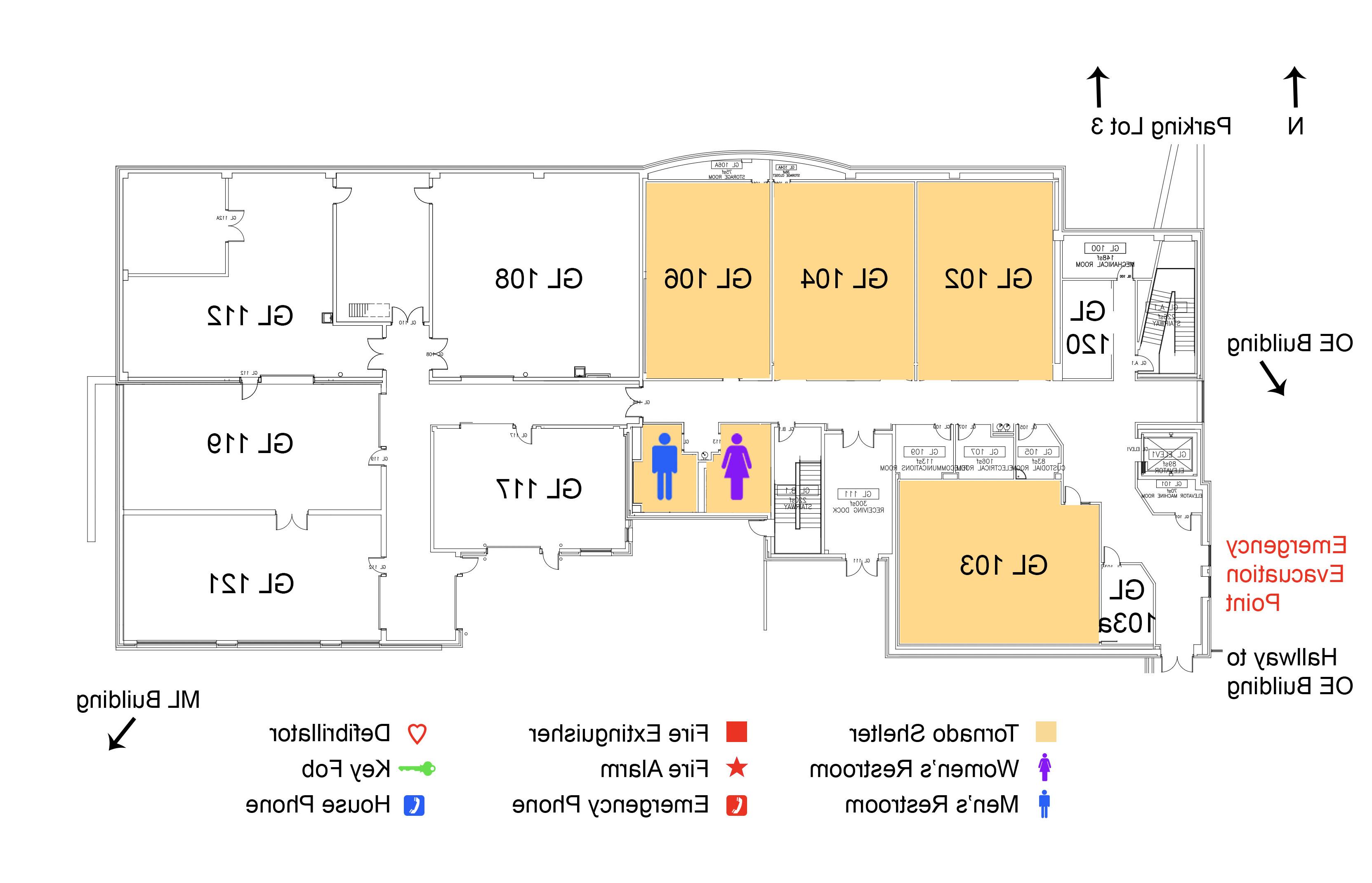 Great Lakes Regional Training Center first floor map