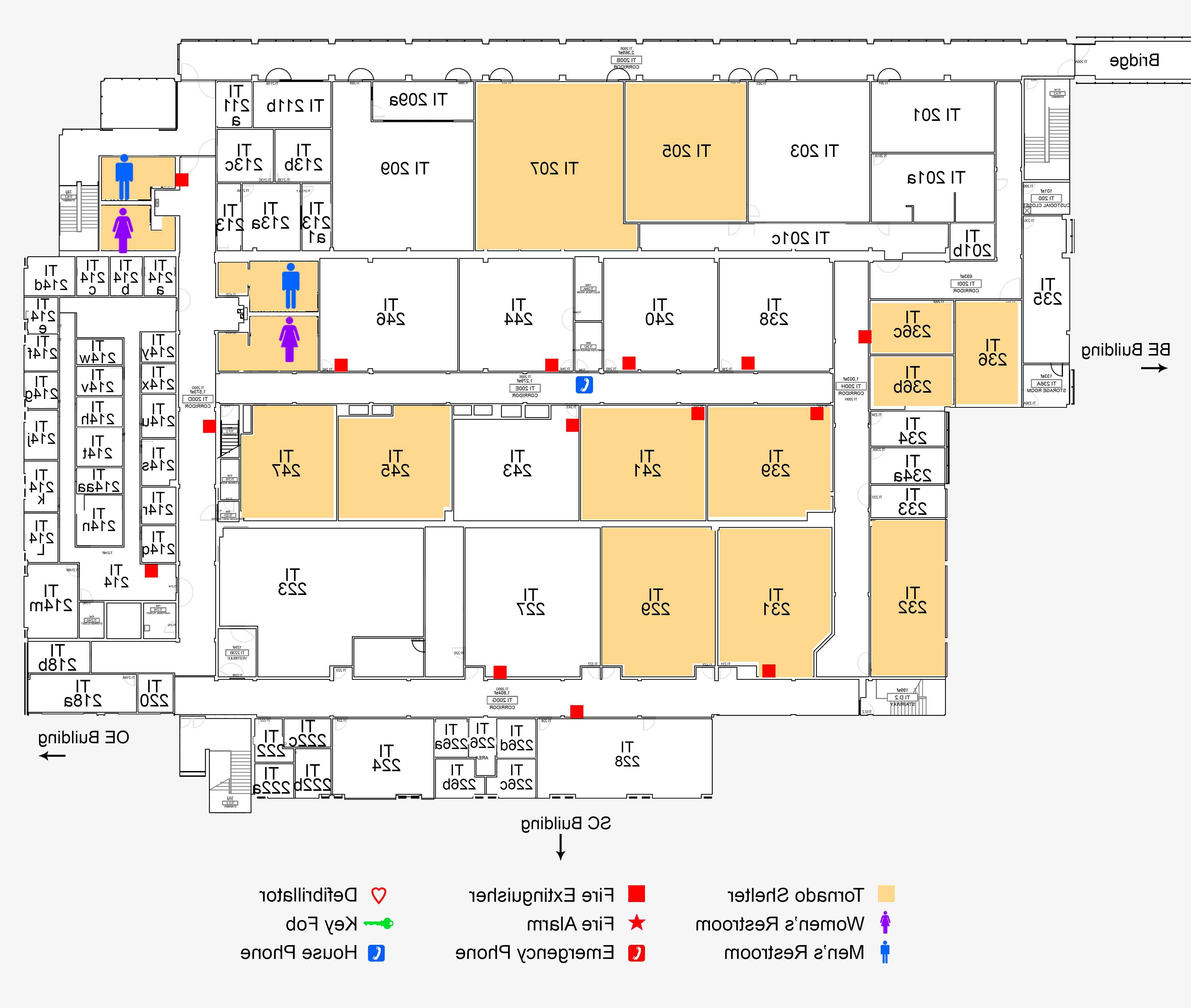 Technical and Industrial Building second floor map