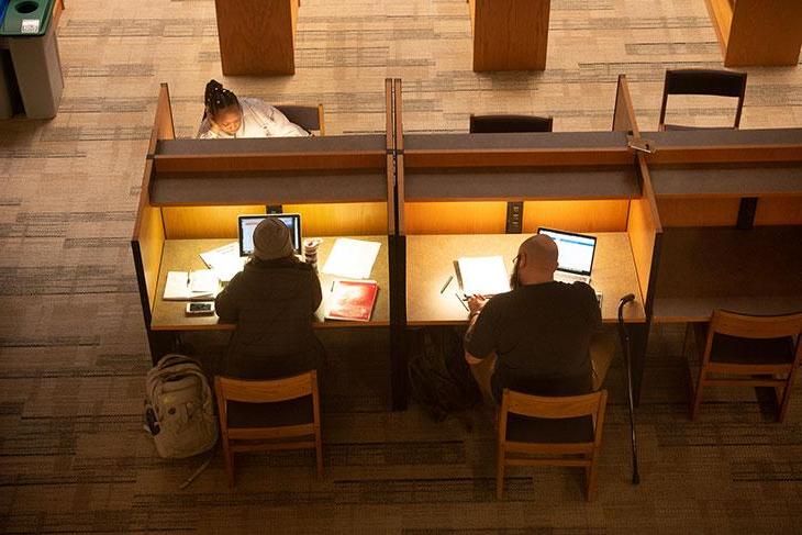 Library student spaces - study pods 